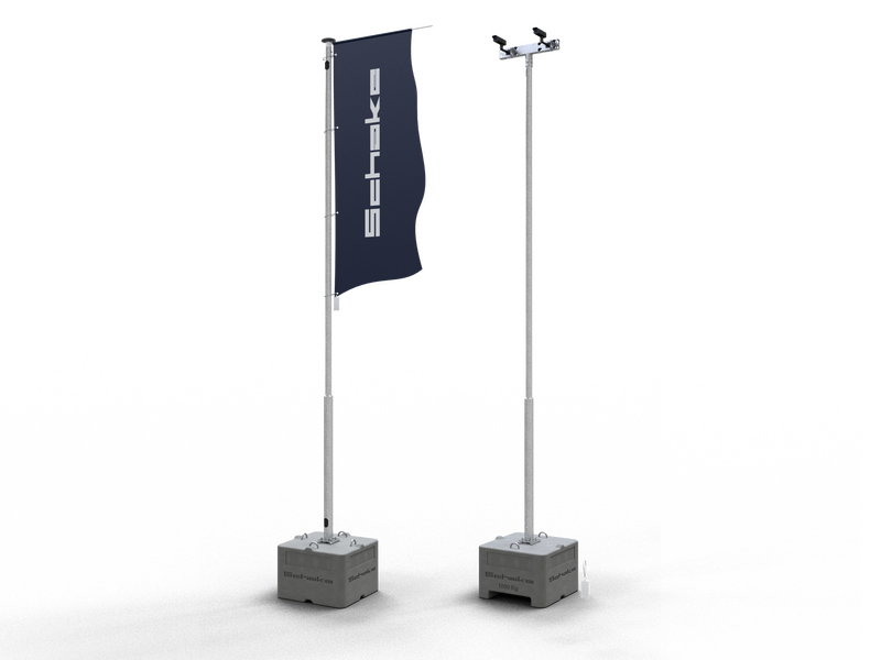 Lamp, camera, flag, advertising poles
