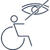 Barrier-free - item designed to be accessible and usable for people with disabilities without additional effort or assistance.